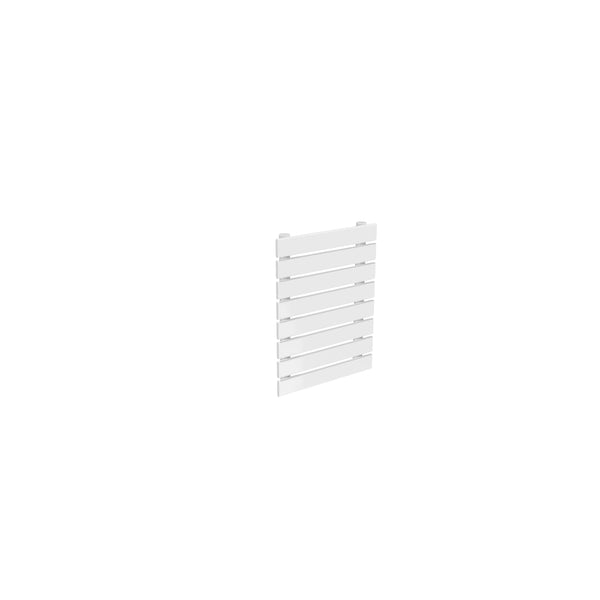 Single / 550 x 400 mm Reina Rione White Designer Horizontal Steel Radiator