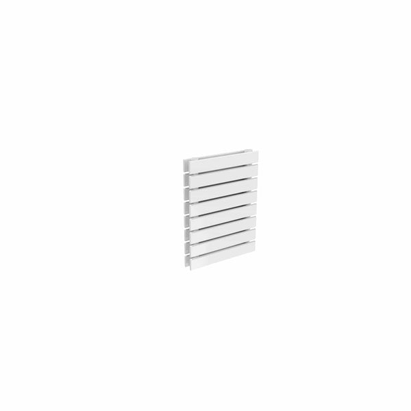Double / 550 x 400 mm Reina Rione White Designer Horizontal Steel Radiator