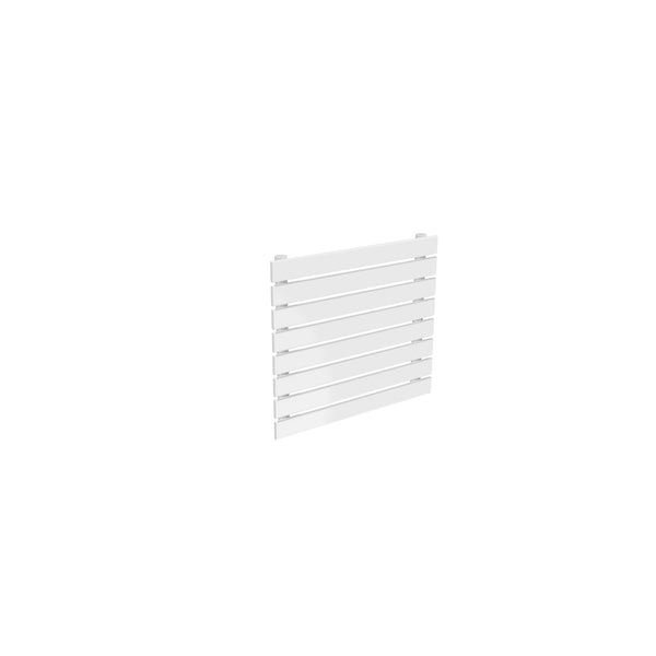 Single / 550 x 600 mm Reina Rione White Designer Horizontal Steel Radiator