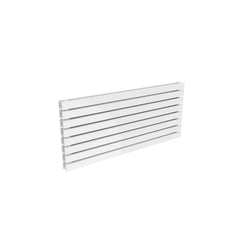 Double / 550 x 1200 mm Reina Rione White Designer Horizontal Steel Radiator