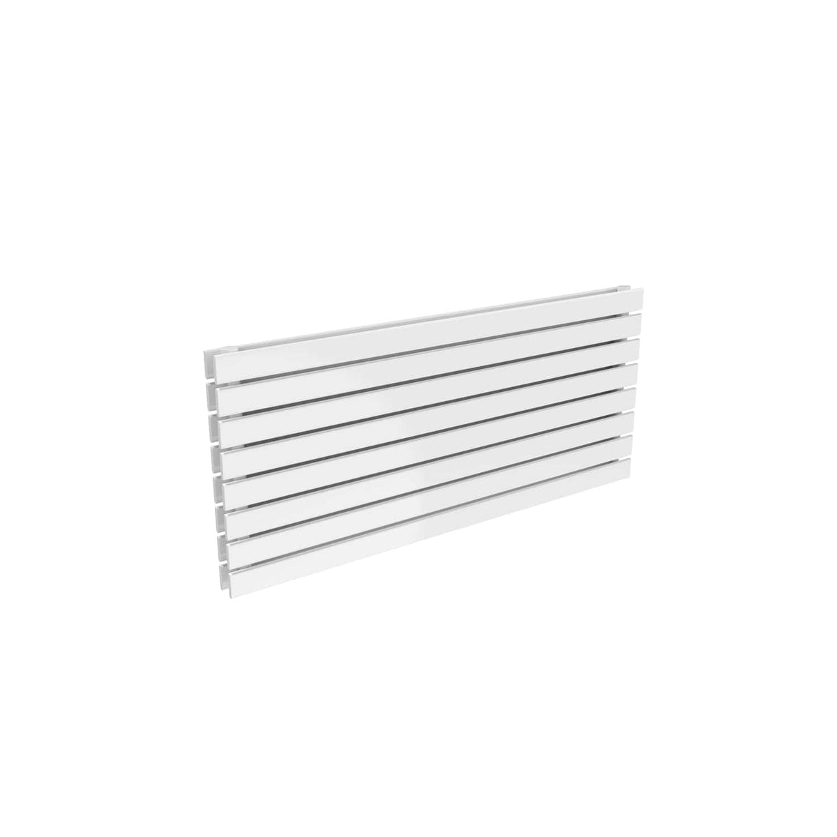 Double / 550 x 1200 mm Reina Rione White Designer Horizontal Steel Radiator