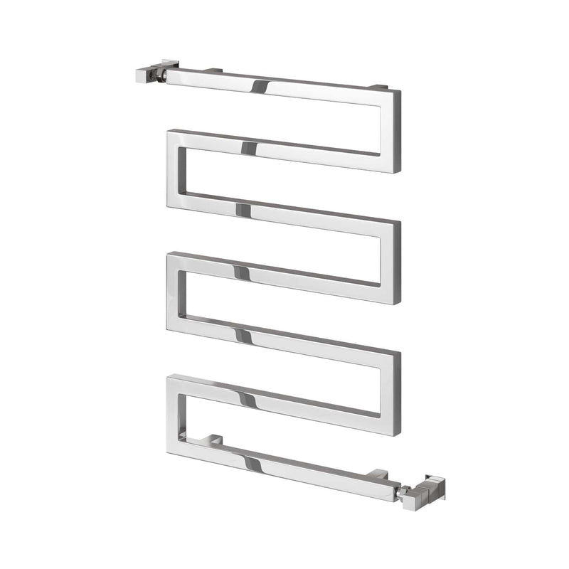 Chrome / 750 x 500mm Reina Serpe Mild Steel Chrome & Anthracite Designer Radiator