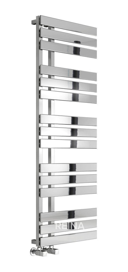 Reina Sesia Designer Vertical Chrome Steel Towel Rail Radiator