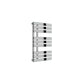 860 x 500 mm Reina Sesia Designer Vertical Chrome Steel Towel Rail Radiator