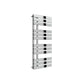 1180 x 500 mm Reina Sesia Designer Vertical Chrome Steel Towel Rail Radiator