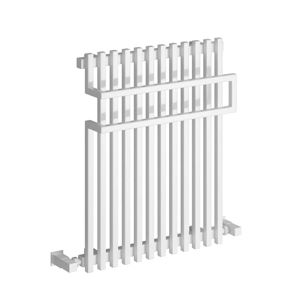White / 650 x 500mm Reina Sori Mild Steel Designer Towel Radiator