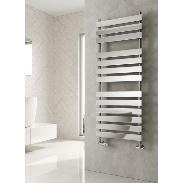 Reina Trento Vertical Chrome Towel Rail Steel Radiator