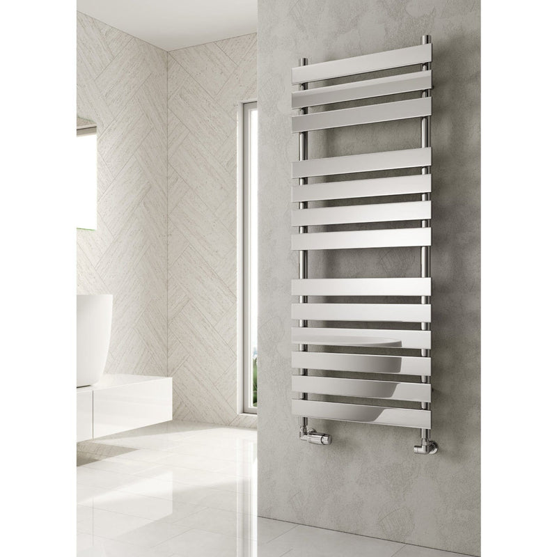Reina Trento Vertical Chrome Towel Rail Steel Radiator