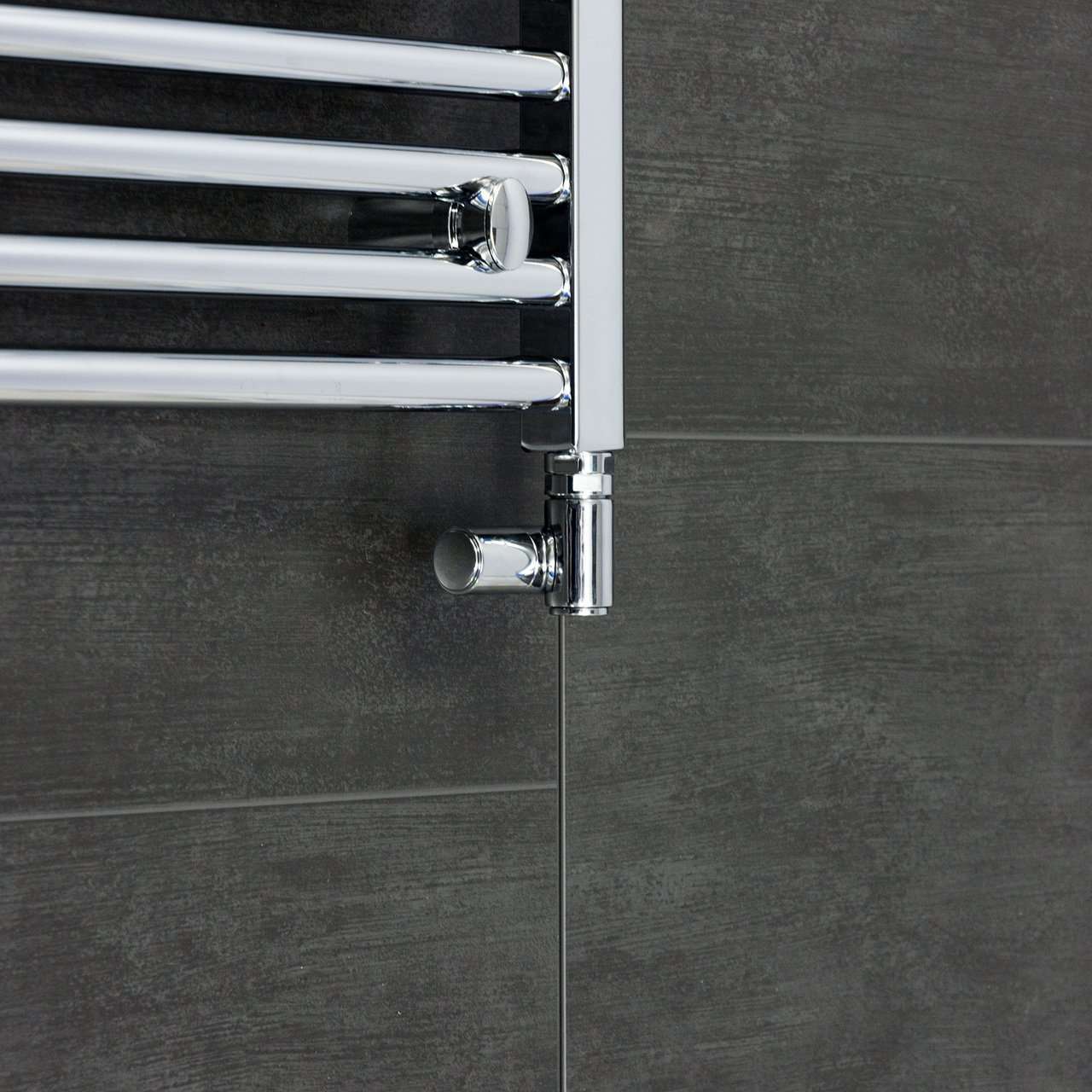 Single Heat Dual Fuel Kit with Corner Valve For Towel Rail