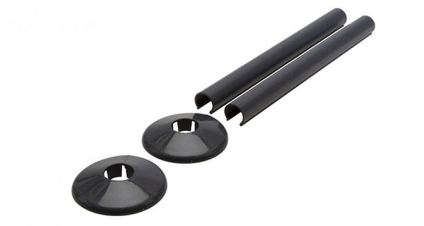 Anthracite 200mm Talon Snappit Towel Rail Radiator Pipe Covers Collars Black, White, Chrome, Anthracite