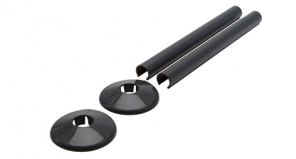 Anthracite 200mm Talon Snappit Towel Rail Radiator Pipe Covers Collars Black, White, Chrome, Anthracite