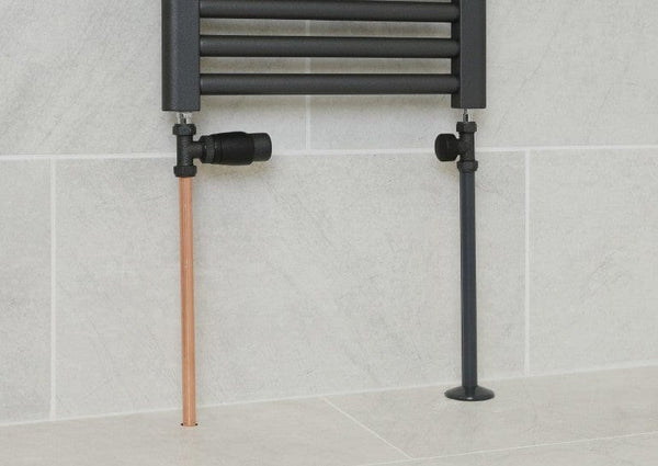 Talon Snappit Towel Rail Radiator Pipe Covers Collars Black, White, Chrome, Anthracite