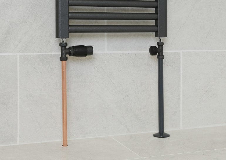 Talon Snappit Towel Rail Radiator Pipe Covers Collars Black, White, Chrome, Anthracite