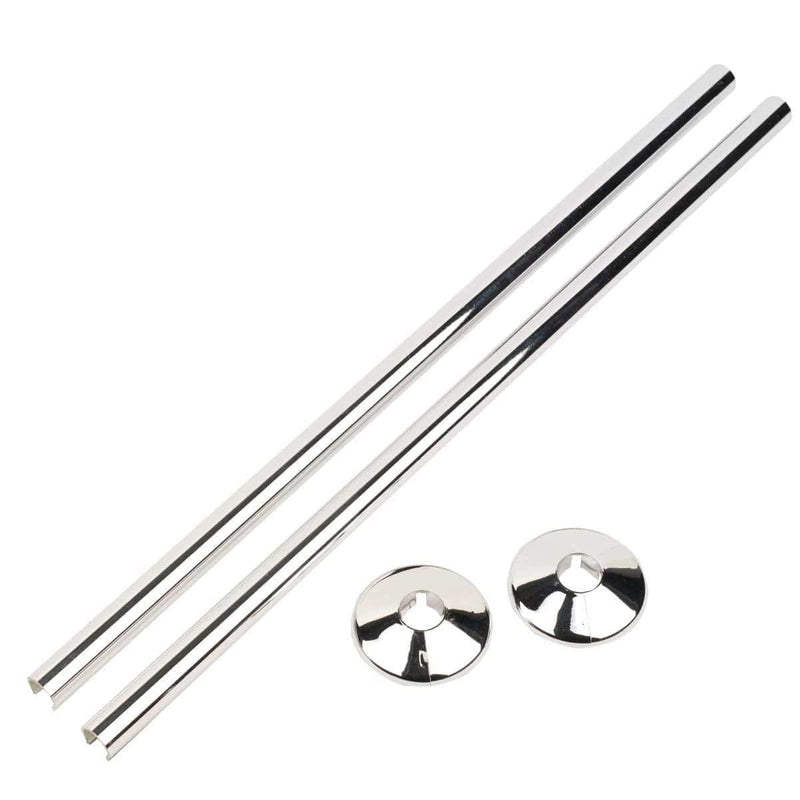 Chrome 500mm Talon Snappit Towel Rail Radiator Pipe Covers Collars Black, White, Chrome, Anthracite