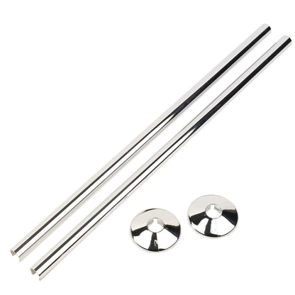Chrome 500mm Talon Snappit Towel Rail Radiator Pipe Covers Collars Black, White, Chrome, Anthracite