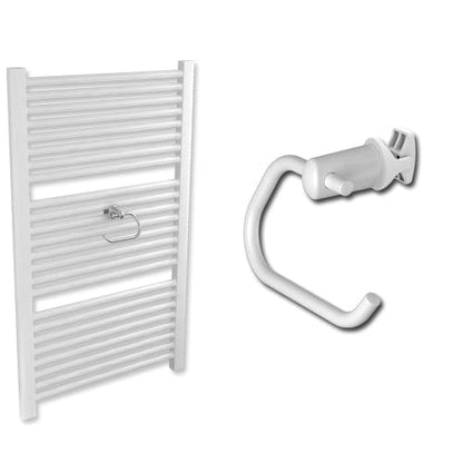 Towel Radiator Roll Holder for Heated Towel Rail Radiator Chrome or White