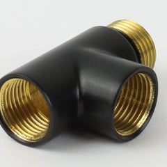 Black Towel Radiator T-Piece Dual Fuel Adaptor Chrome-White-Black