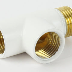 White Towel Radiator T-Piece Dual Fuel Adaptor Chrome-White-Black