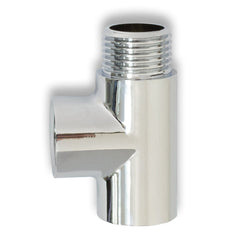 Chrome Towel Radiator T-Piece Dual Fuel Adaptor Chrome-White-Black