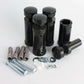 Black / Without Plugs Universal Wall Brackets for Heated Towel Rail Radiator Chrome, Black or White