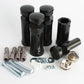 Black / With Plugs Universal Wall Brackets for Heated Towel Rail Radiator Chrome, Black or White