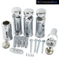 Chrome / With Plugs Universal Wall Brackets for Heated Towel Rail Radiator Chrome, Black or White