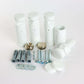 White / With Plugs and Caps Universal Wall Brackets for Heated Towel Rail Radiator Chrome, Black or White