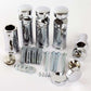 Chrome / With Plugs and Caps Universal Wall Brackets for Heated Towel Rail Radiator Chrome, Black or White