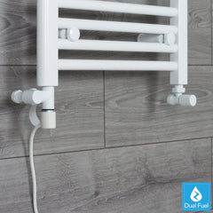 White Single Heat Dual Fuel Kit For Heated Towel Rail Radiator