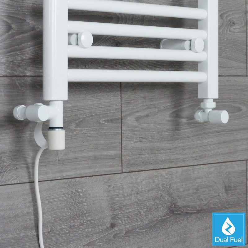 White Single Heat Dual Fuel Kit For Heated Towel Rail Radiator