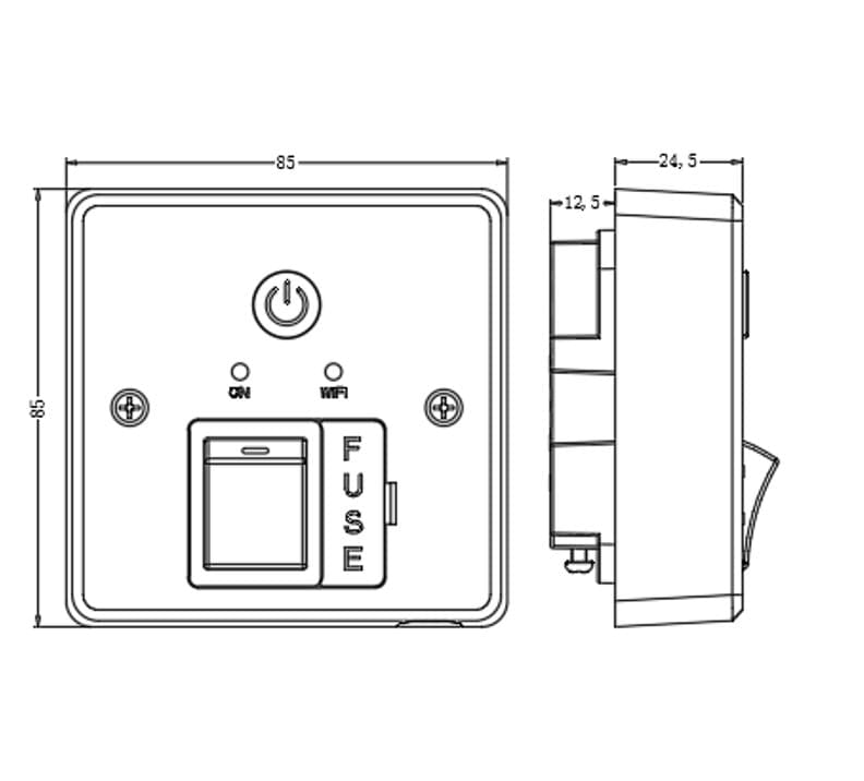Wifi Timer Fused Spur Wall Controller For Electric Towel Rail