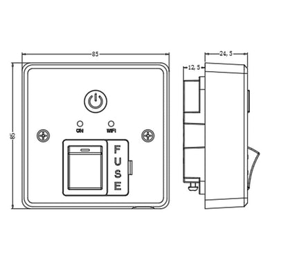 Wifi Timer Fused Spur Wall Controller For Electric Towel Rail